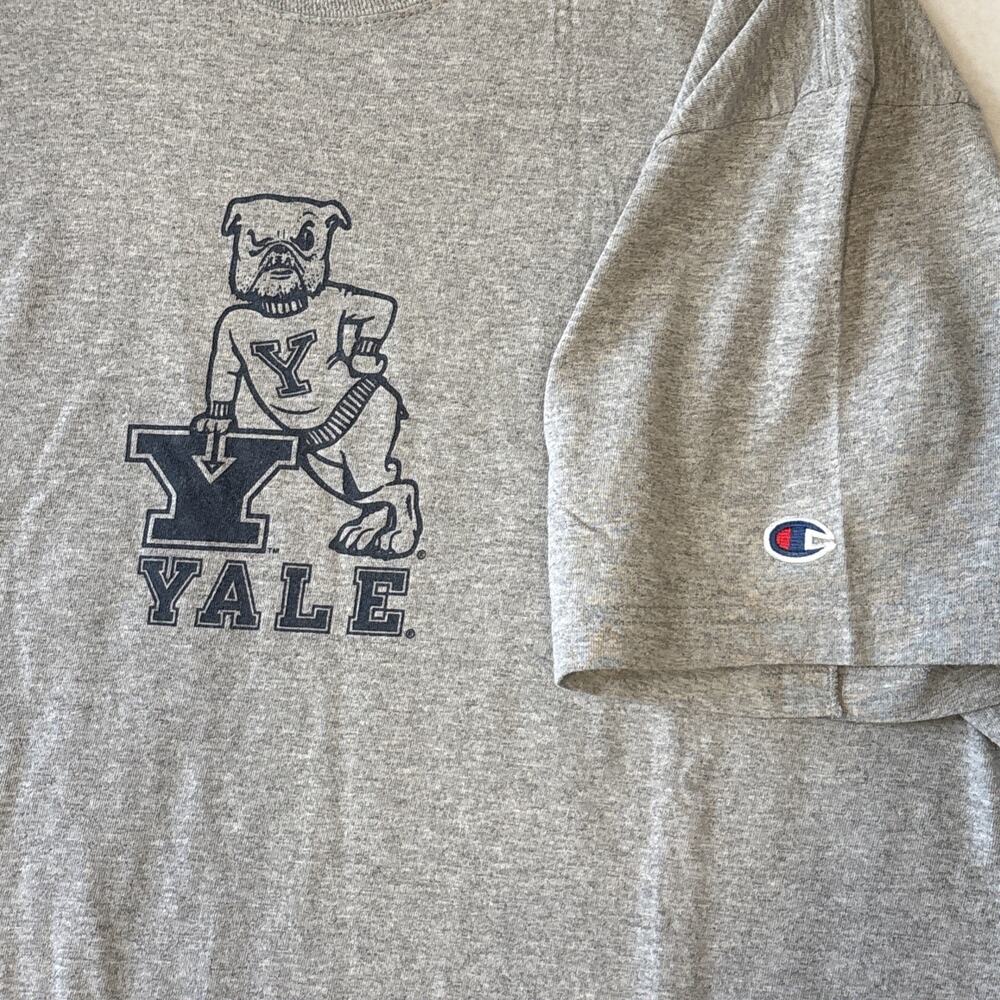 Champion Yale University Bulldogs Graphic Short Sleeve T-Shirt Size XL Gray - Picture 8 of 10